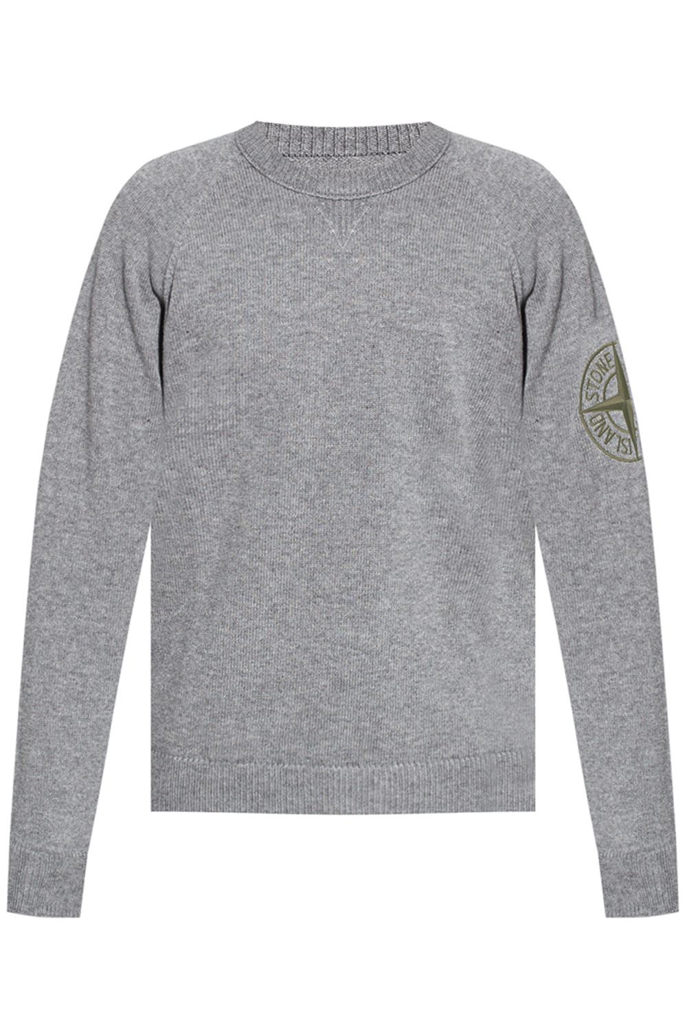 Stone island logo embroidered hot sale sweatshirt